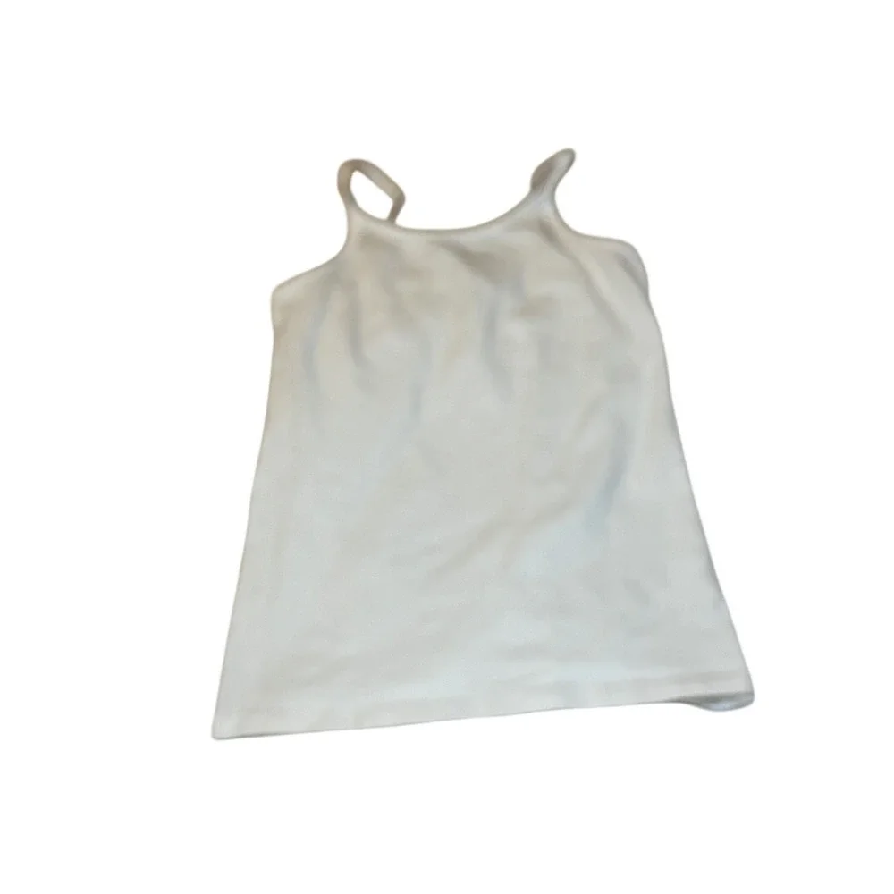 The Children's Place Girls Size 7/8 2 Pack Camisole Tank Tops White Gray